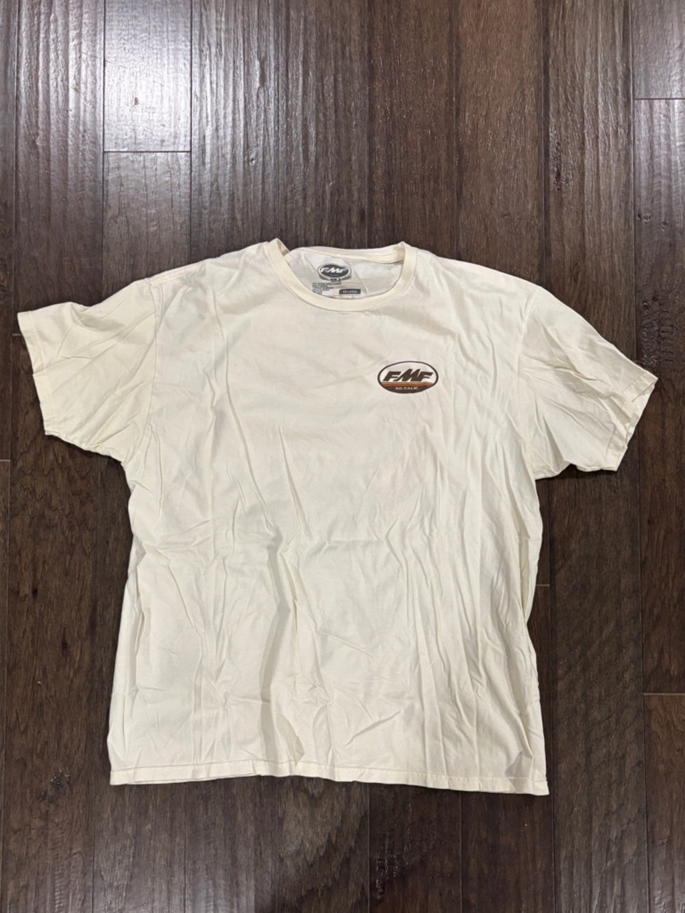 FMF Small Logo Short Sleeve Tee in Cream - Men's Casual Shirt
